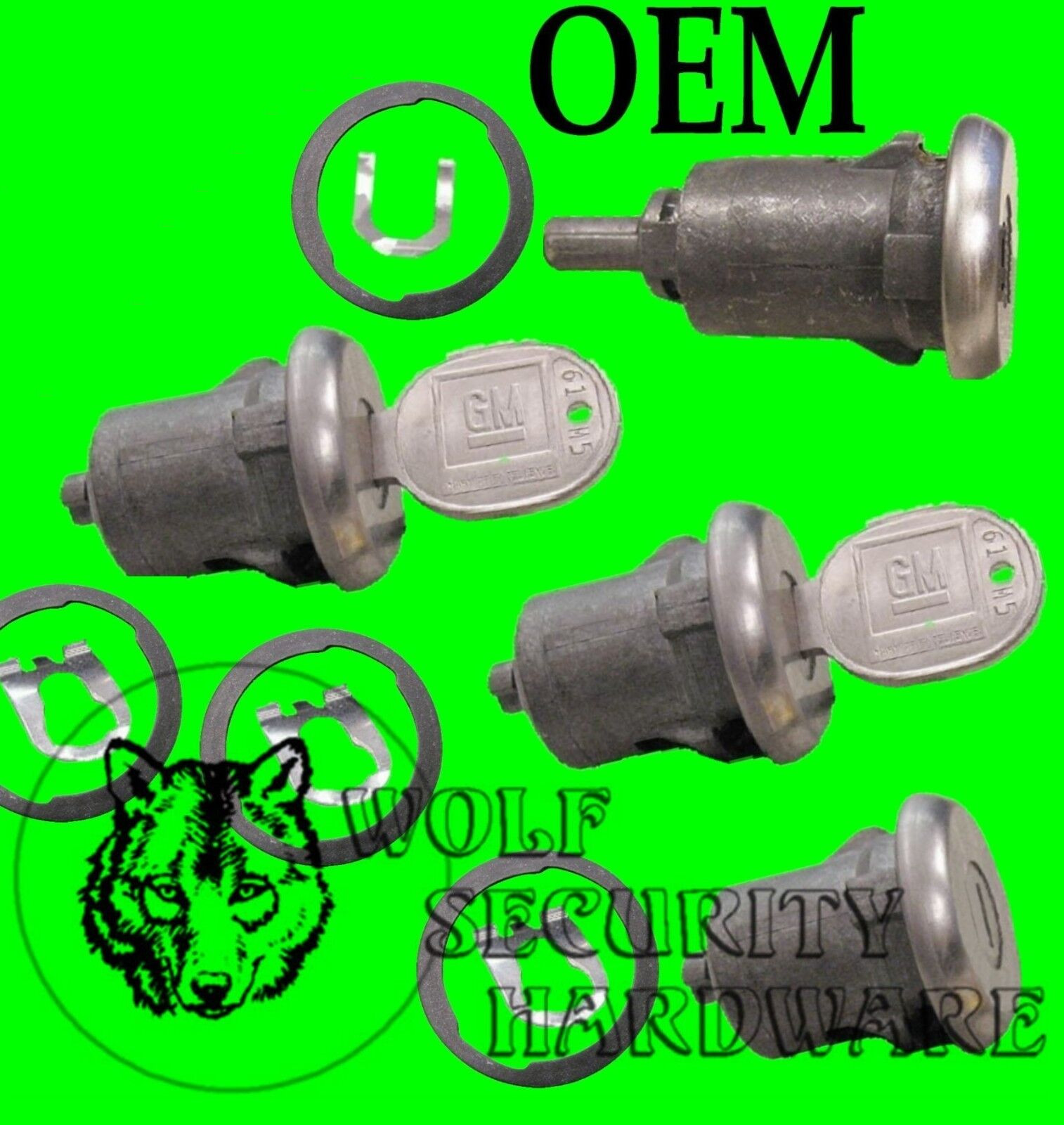 Chevy GMC G Van Full Size 71-95 Door Lock Key Cylinder Set 2 GM Keys