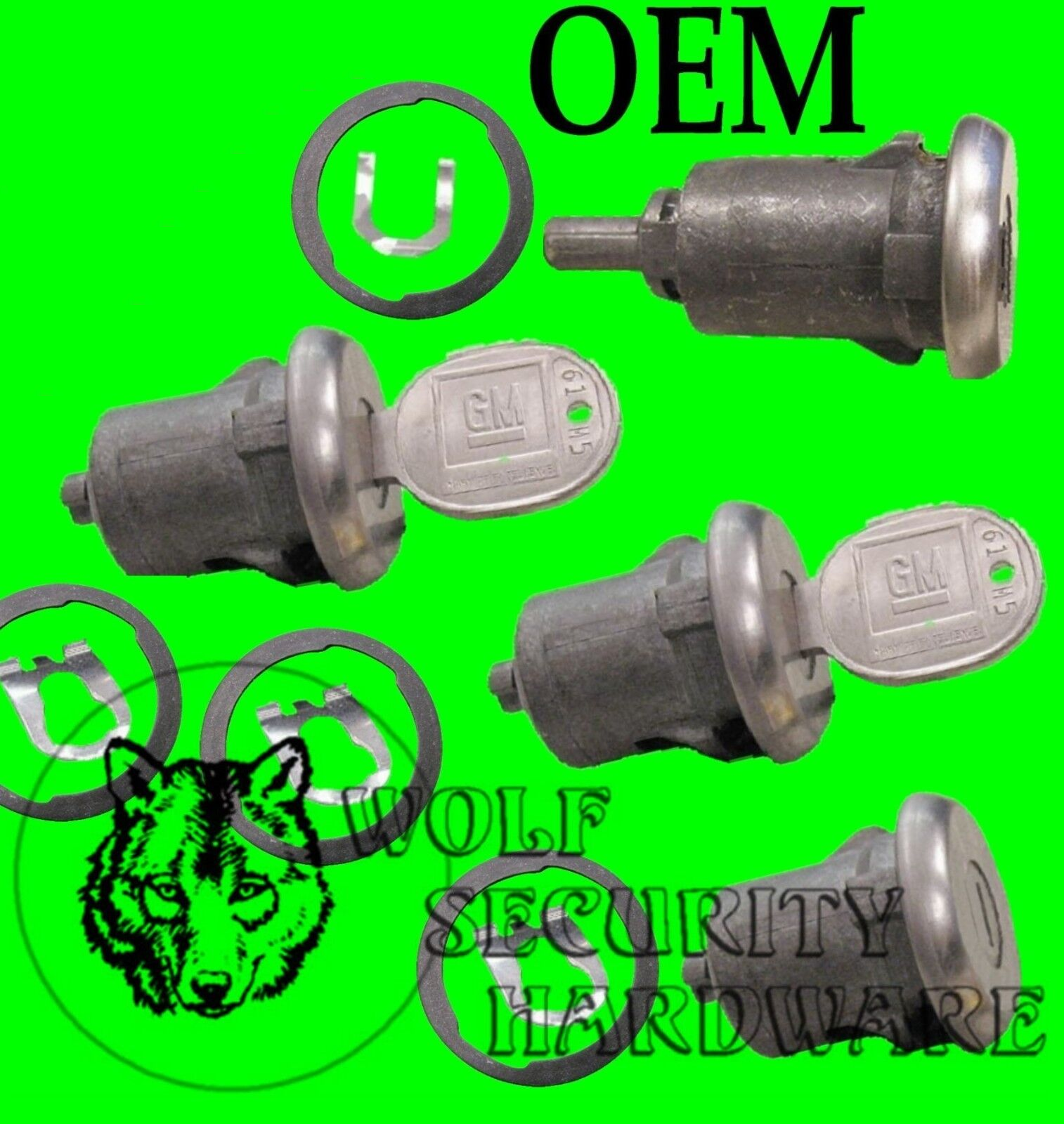 Chevy GMC G Van Full Size 71-95 Door Lock Key Cylinder Set 2 GM Keys