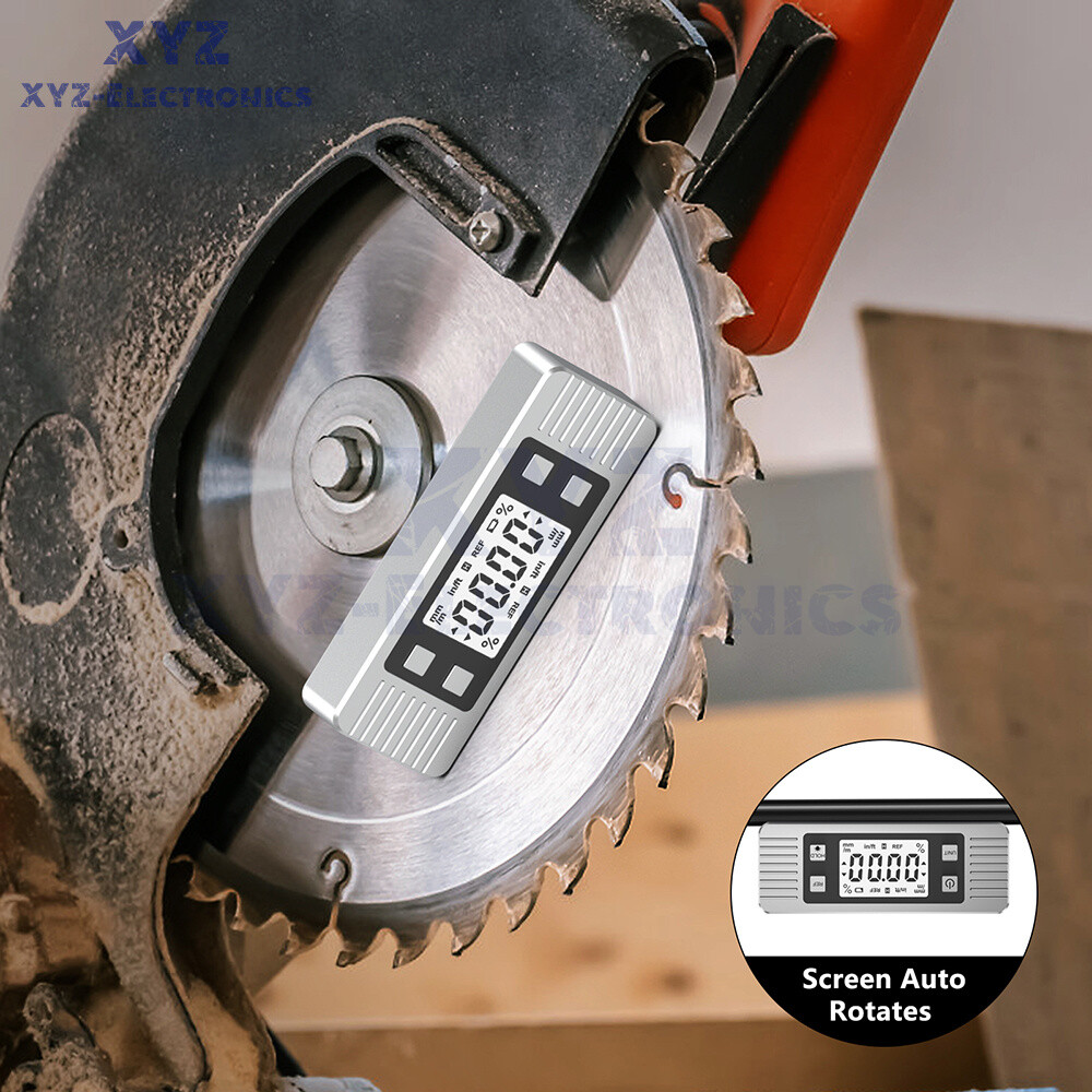 3in1 Magnetic Digital Protractor + Inclinometer + Level Scale angle slope 4*90°