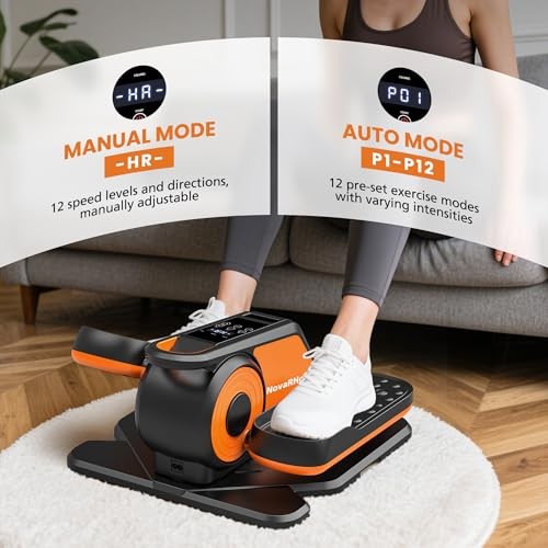 Under Desk Elliptical Machine, Quiet & Portable Electric Machine Seated Pedal