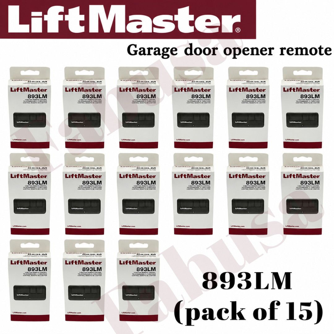 LiftMaster 893LM Security+ 3 Button Garage Door Opener Remote Control pack of 15