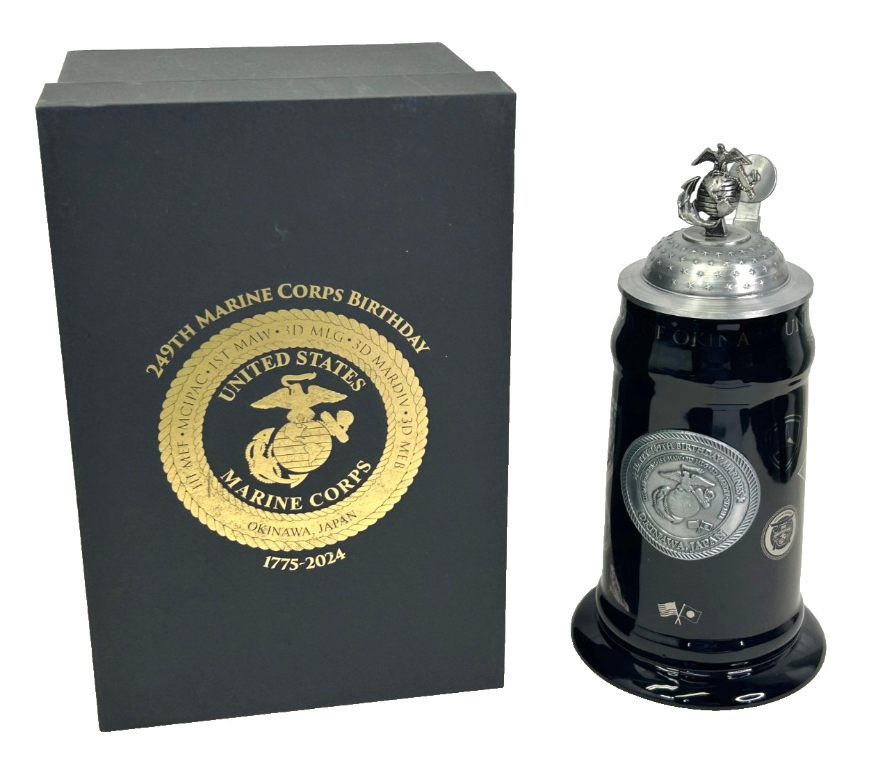 2024 US Marine Corps Birthday Ball Okinawa Japan Beer Stein