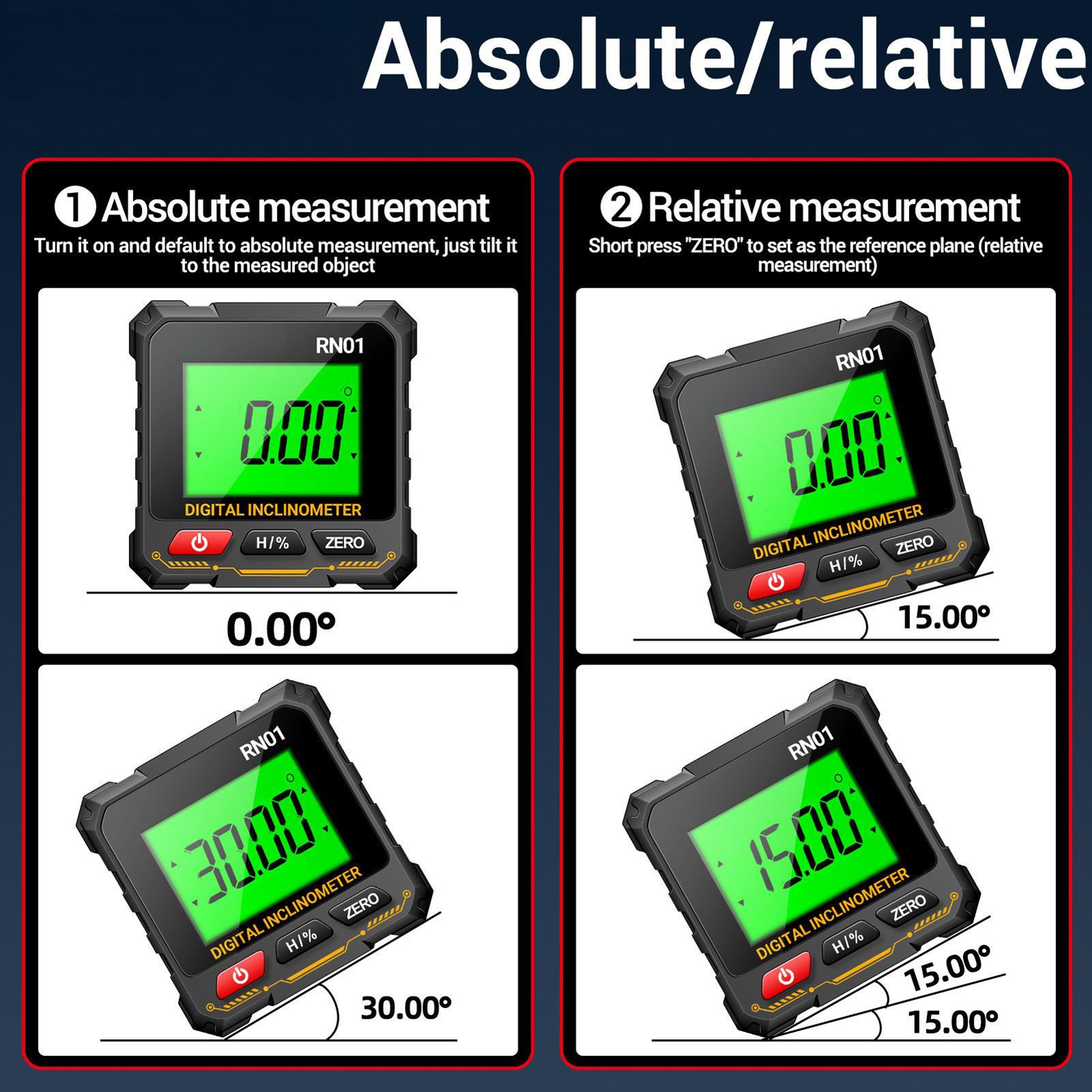 Digital Angle Finder Magnetic Mini Protractor Angle Finder Measuring