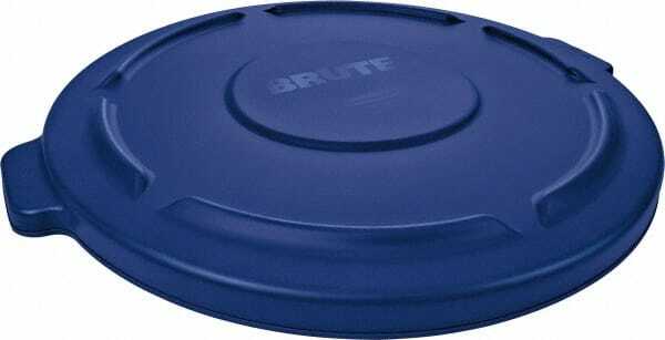 Rubbermaid Round Lid for Use with 44 Gal Round Trash Cans Blue, Plastic, For ...