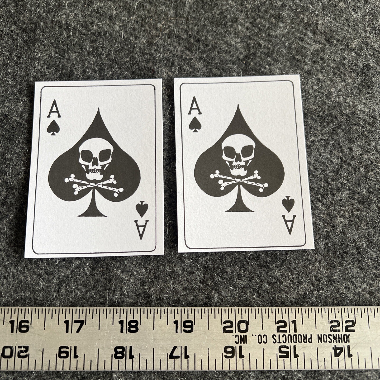 Ace of Spade DEATH SKULL Propaganda Card From Vietnam War Era Pair Of 2