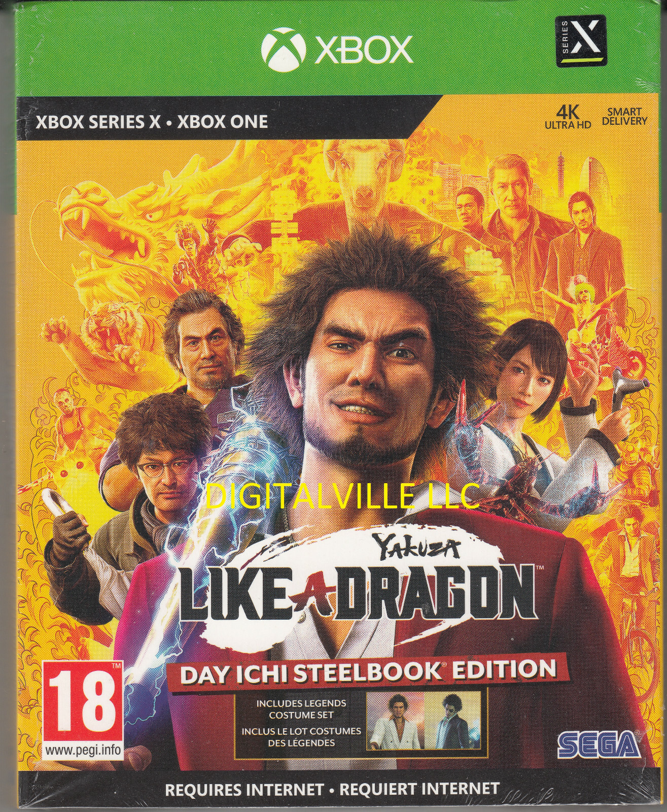 Yakuza Like a Dragon Day Ichi Steelbook Edition Xbox One Brand New FactorySealed