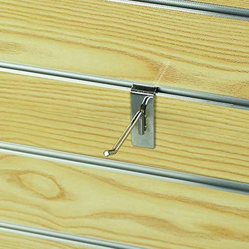 Slatwall Hooks 2 Inch Single Rod Display Panel Hangers Chrome Plate 16 PCS