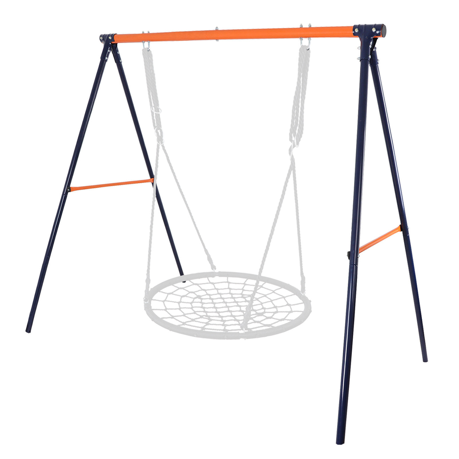Metal A-Frame Swing Set Frame Stand Fun Play Chair Kids Children Backyard Home