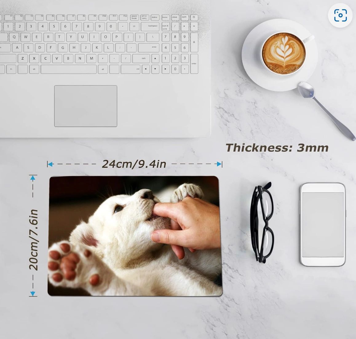 Pittie Grey Mouse Pad
