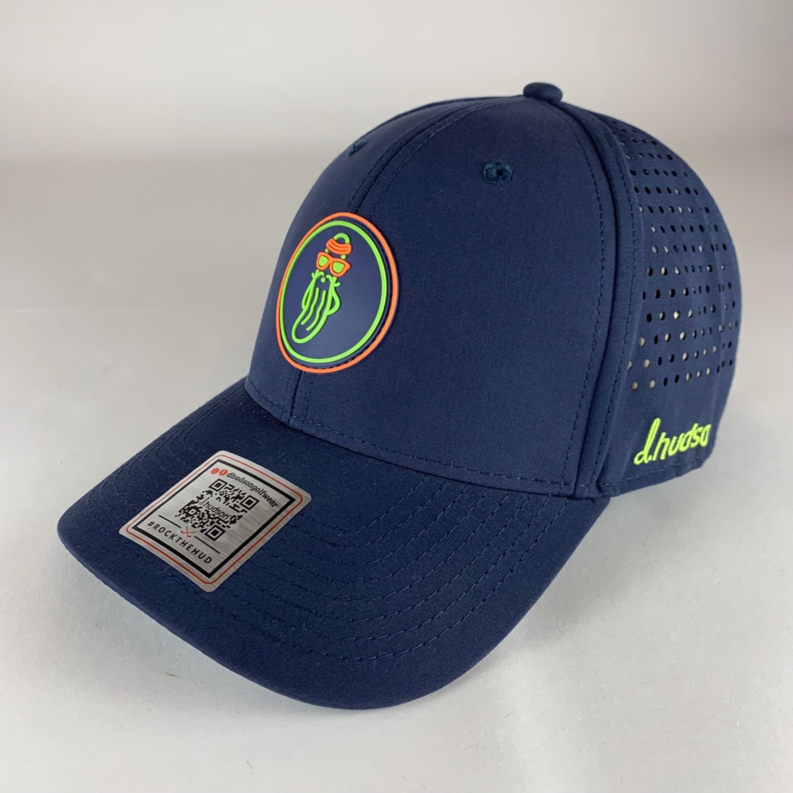 D Hudson Golfwear Mens Navy Blue Mr P Strapback Trucker Hat New