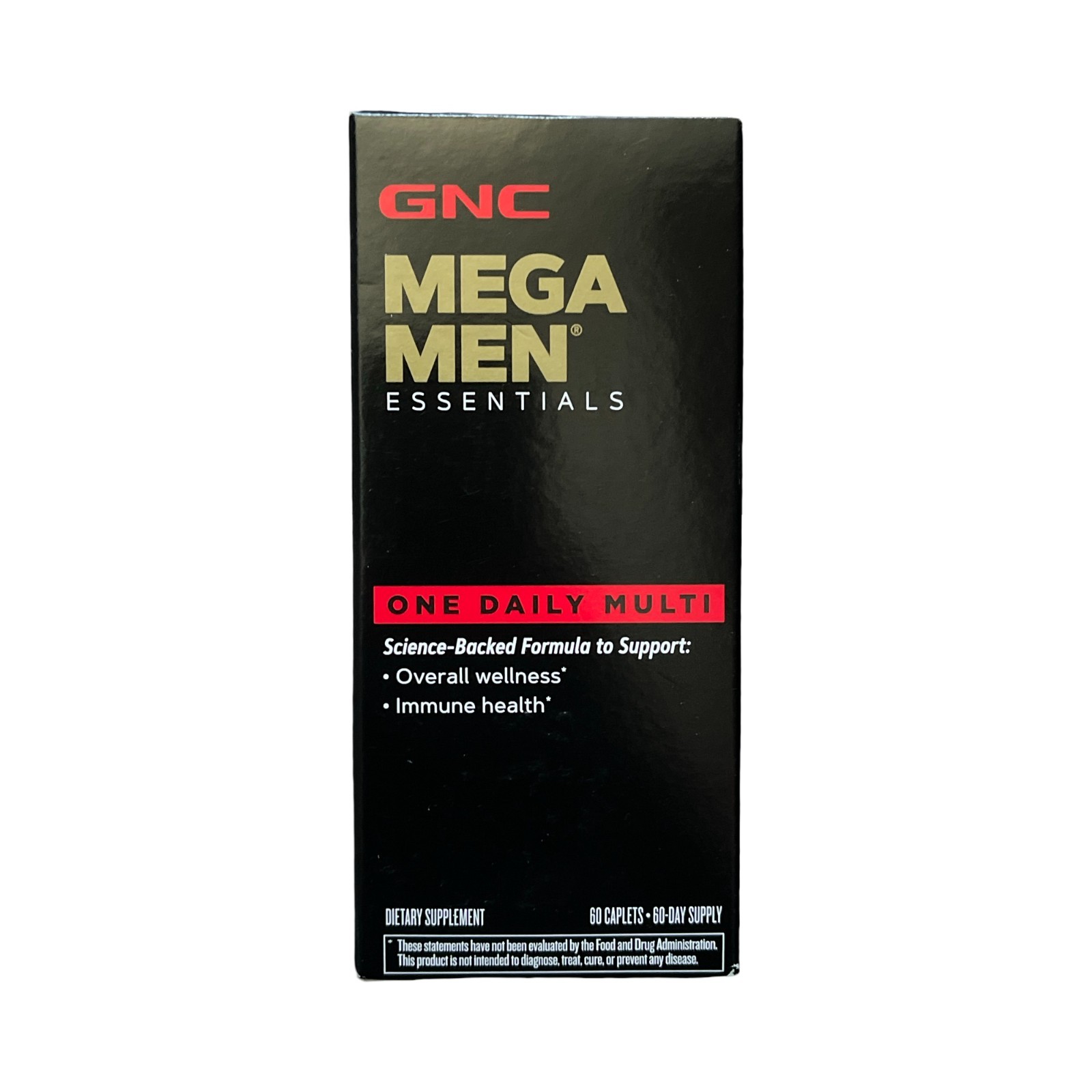 GNC Mega Men Essentials Daily Multi Vitamin 60 Caplets, Exp: 06/26