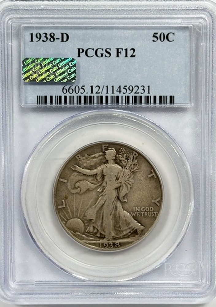 1938-D 50C PCGS F12