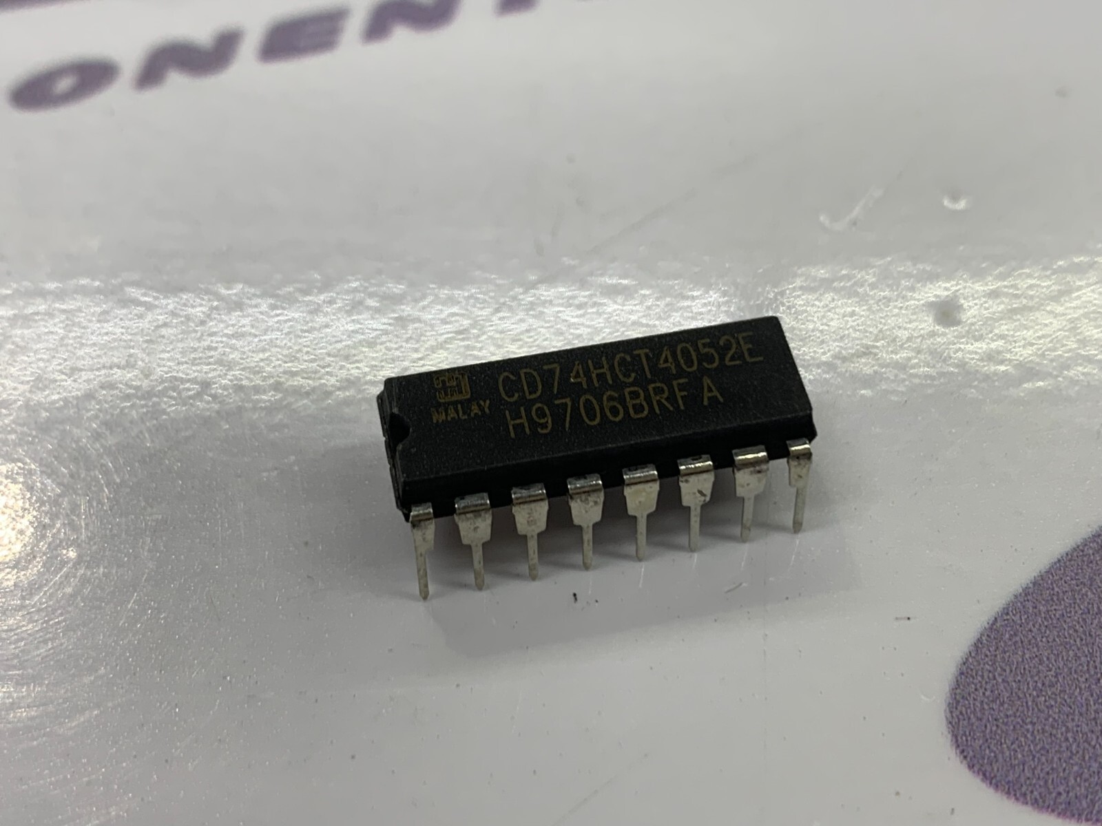 QTY-5 Harris IC Switch SP4T X 2 130Ohm 200nA 16-DIP CD74HCT4052E