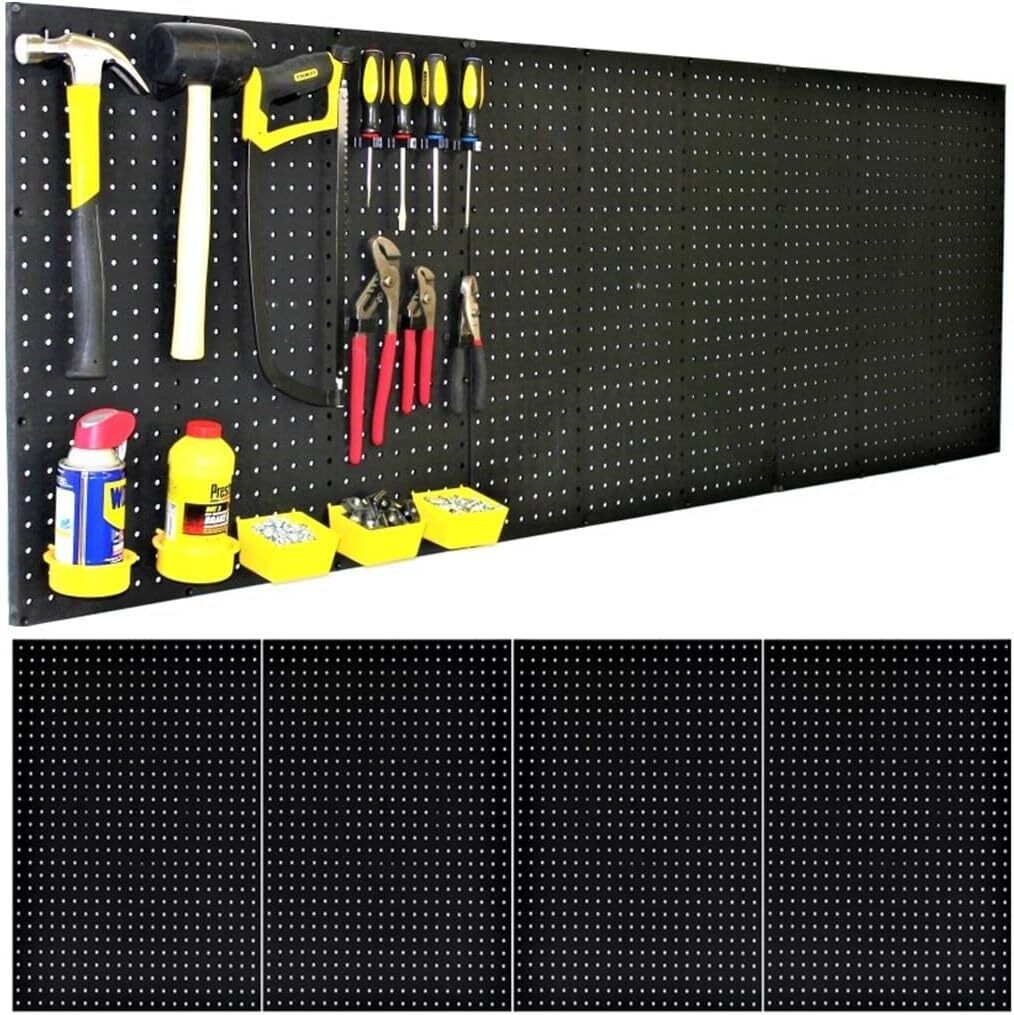 Pegboard Wall Organizer 24"x16" Plastic Pegboard Panels Kit Tool Storage Plastic
