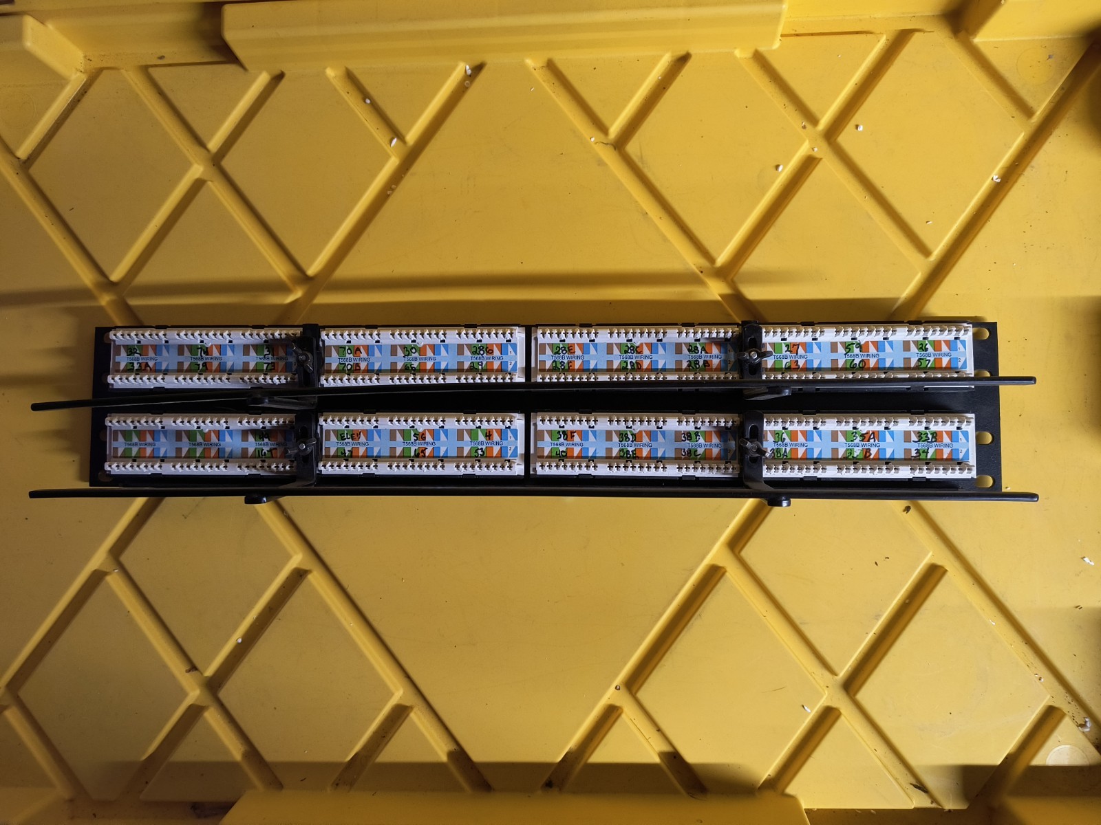 Ortronics OR-PHD66U48 Cat 6 Network Patch Panel. Removed From a working system.