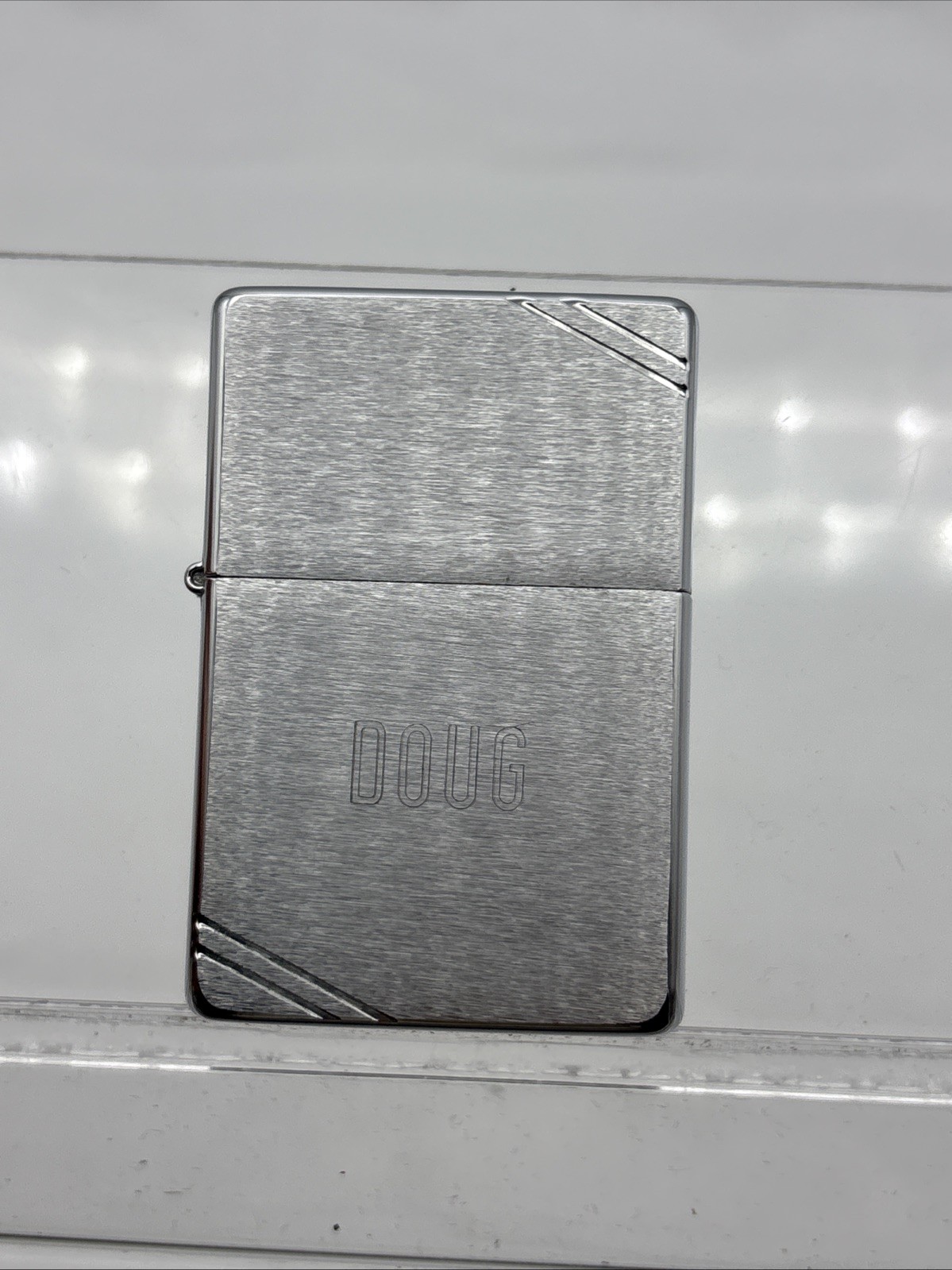 Vintage 1995 Zippo Lighter Engraved "DOUG"