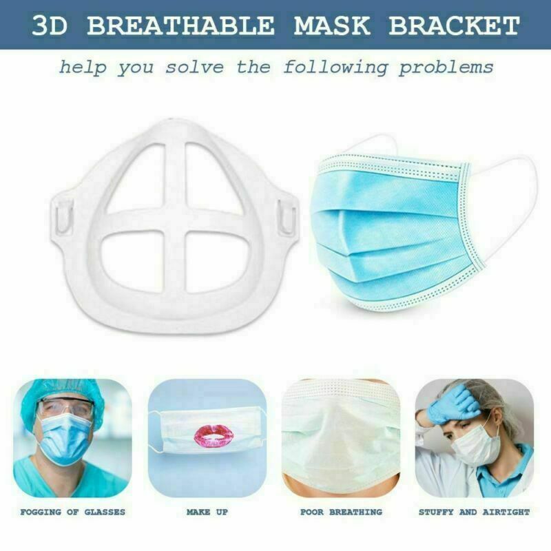 10PCS Face Mask Reusable Holder Inner Support Frame Silicone Mouth Mask Bracket