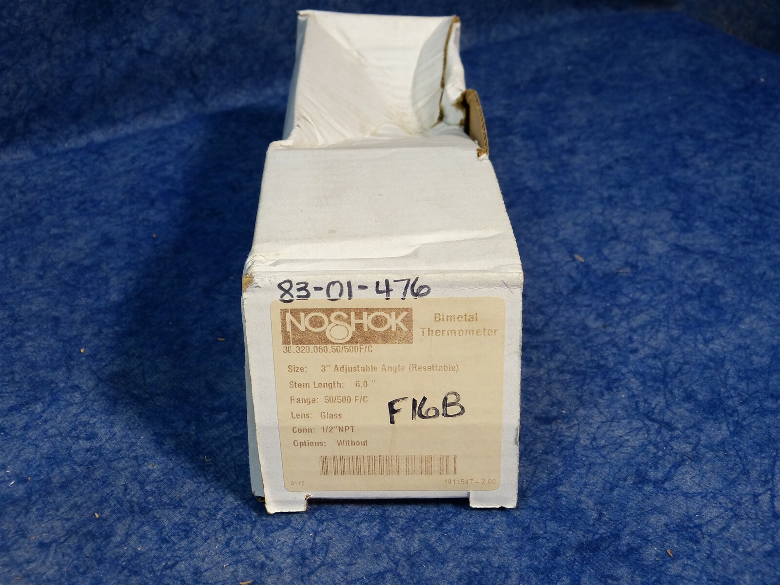 NOSHOK 30.320.060.50/500 F/C 3" Bimetal Thermometer 50/500 Degree