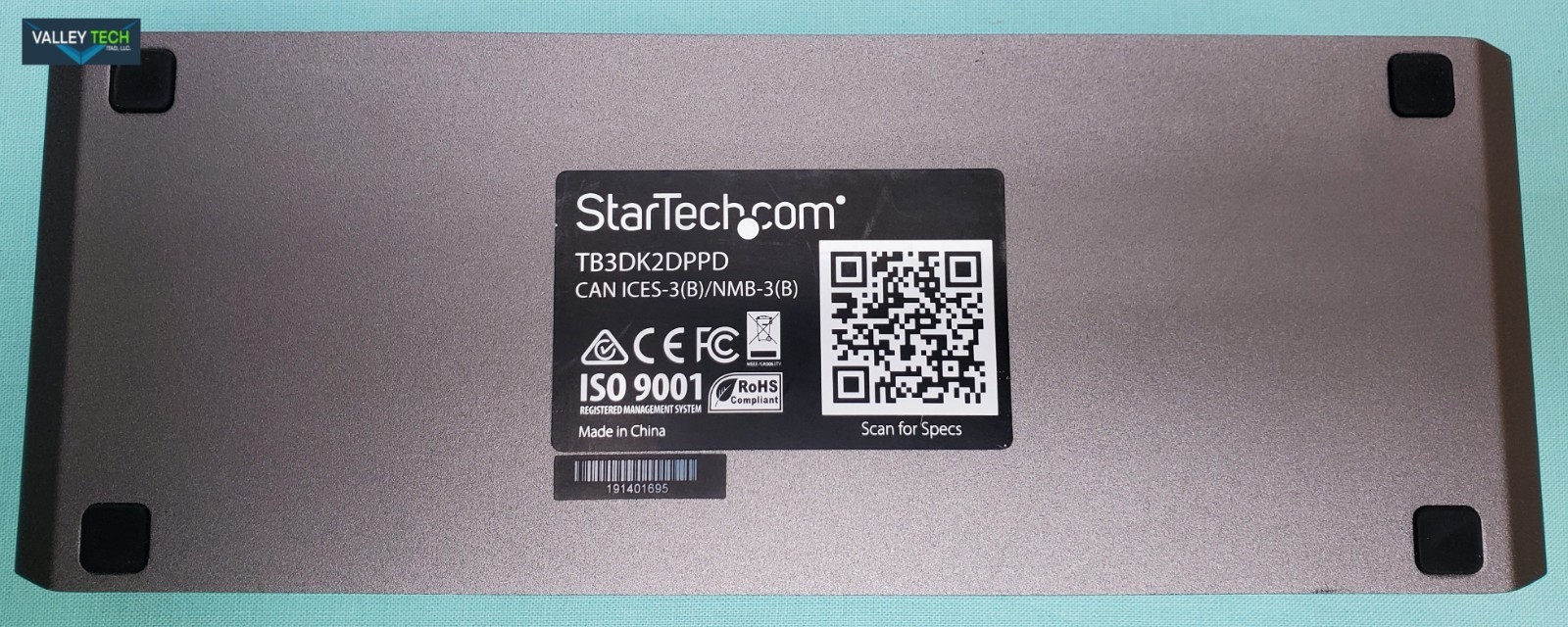 StarTech.com Docking Station TB3DK2DPPD USED