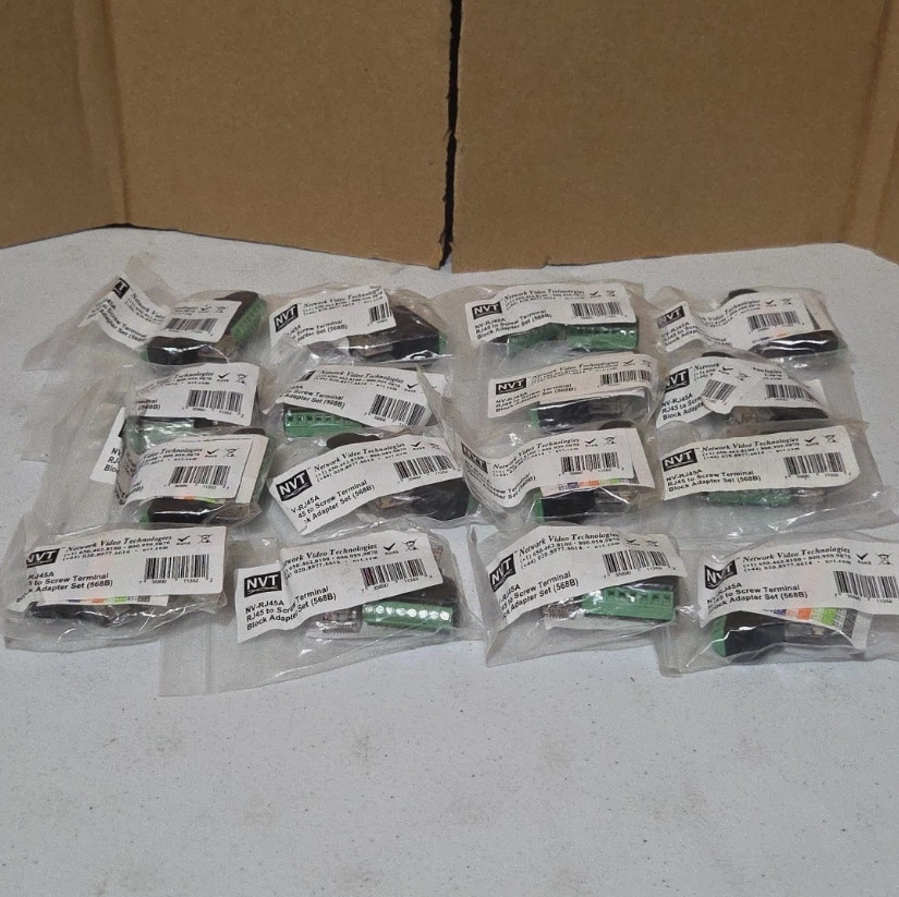 Lot Of 46 Ethernet RJ45 Male Screw Terminal 8Pin CCTV Digital DVR Adapter