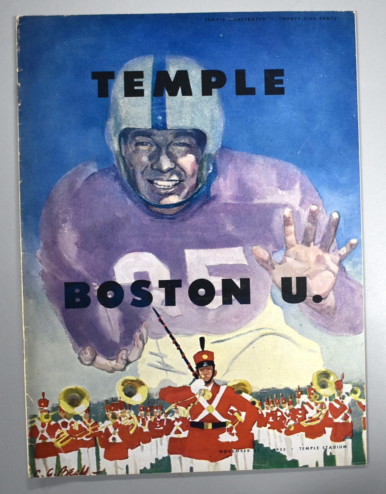 Temple vs Boston University November 21st 1953 Official Game Program Football