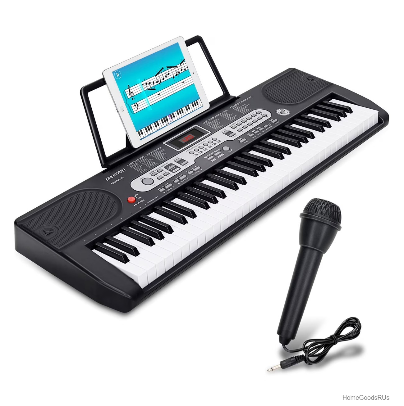 61 Key Portable Electric Piano Keyboard with Microphone 200 Tones 200 Rhythms