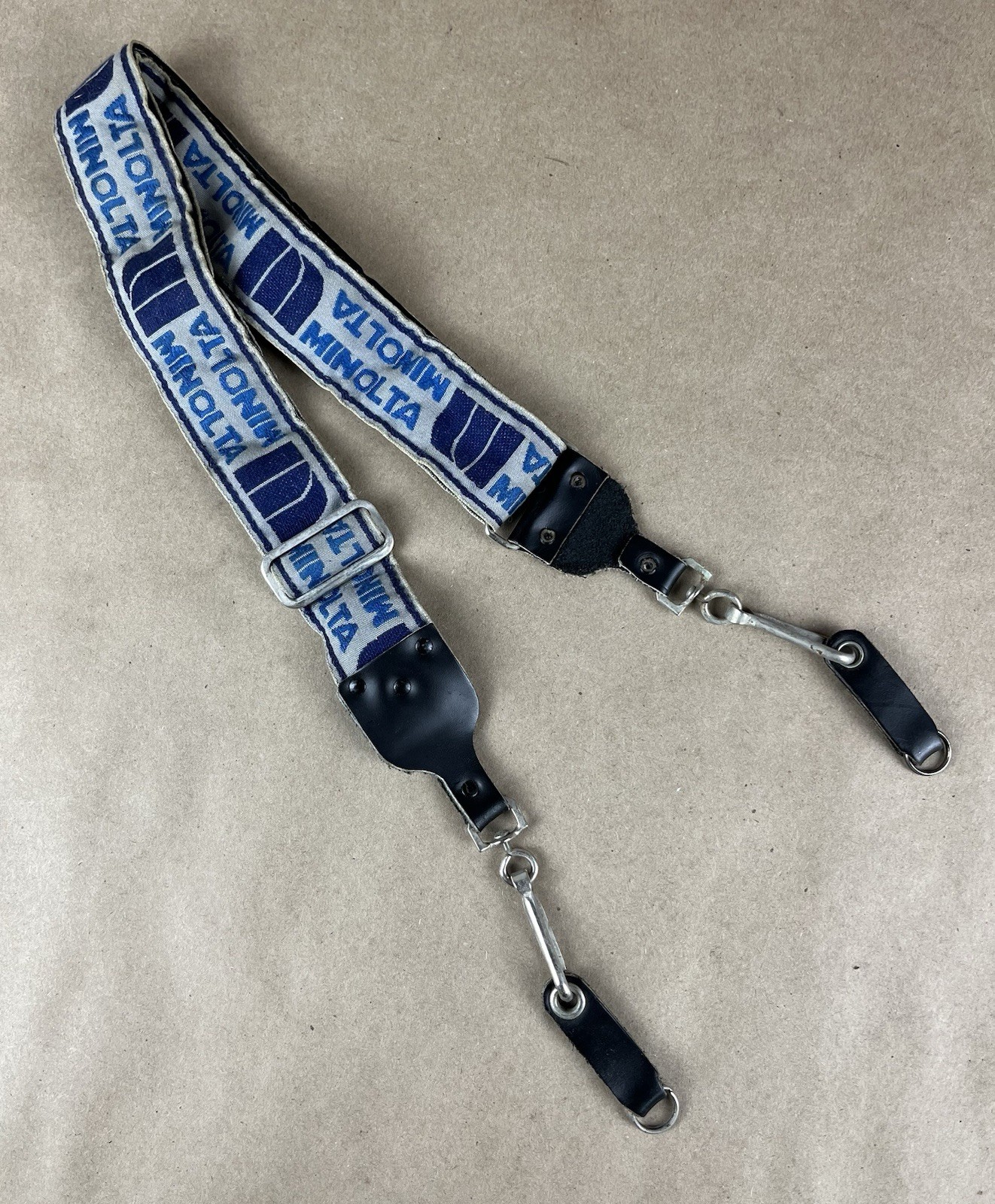Rare Vintage Genuine Minolta Wide Strap Blue White from Japan