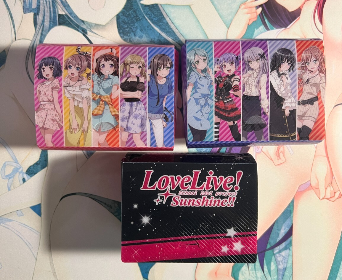Weiss Schwarz Love Live Sunshine Bang Dream Poppin Party, Roselia Promo Deck Box