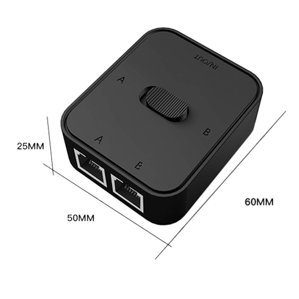 2 Port Gigabit   RJ45   Splitter Cable Extender 2 Way External  Switcher3350