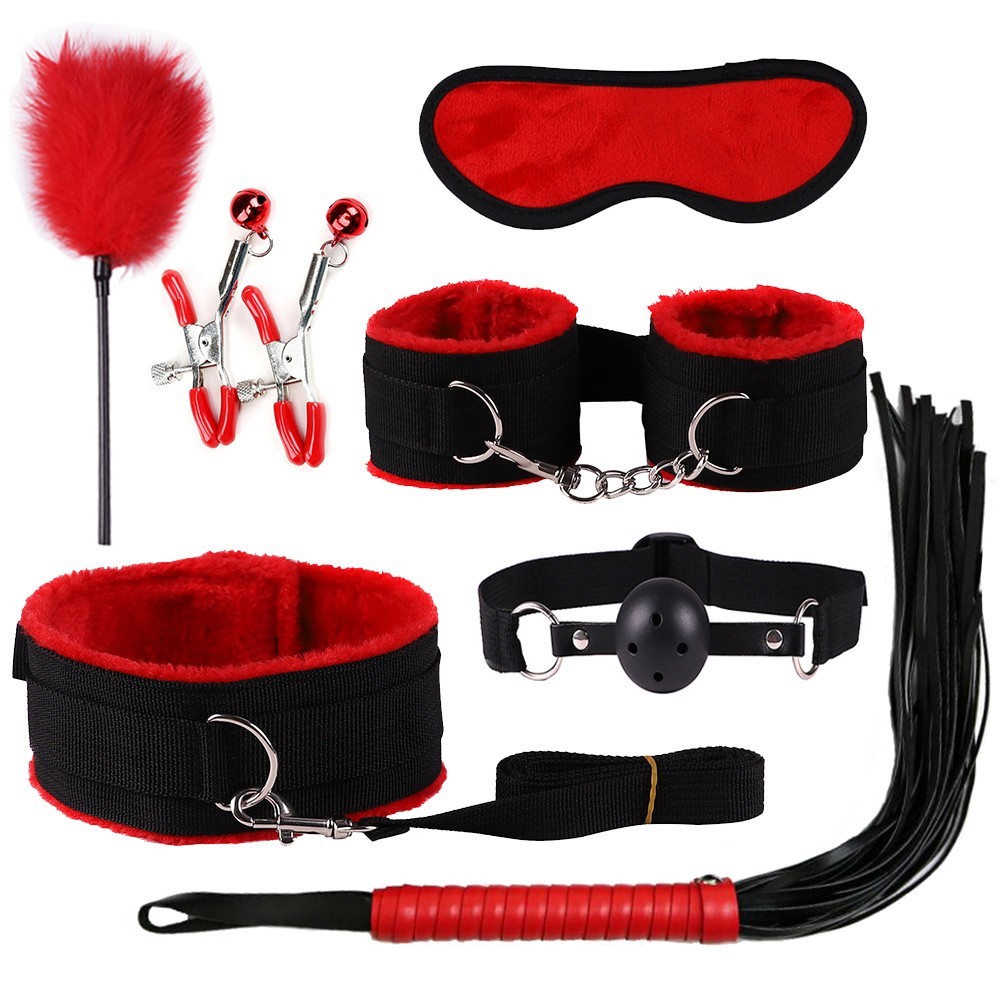 Cytherea 7 Pieces Bondage Set Restraint Love Handcuffs BDSM Slave game