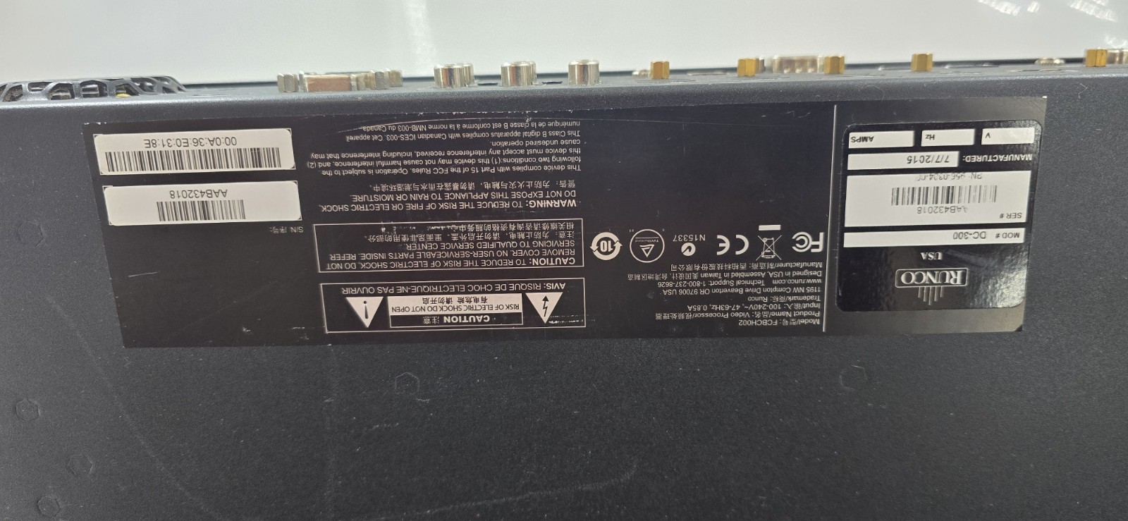 Runco DR-300 Video Processor Scaler DR300 - TESTED - GC-7536