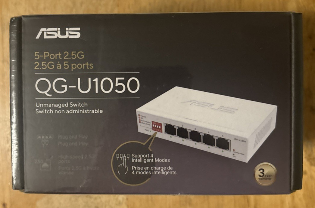 ASUS QG-U1050 5-Port 2.5G Unmanaged Ethernet Switch... FREE S&H!