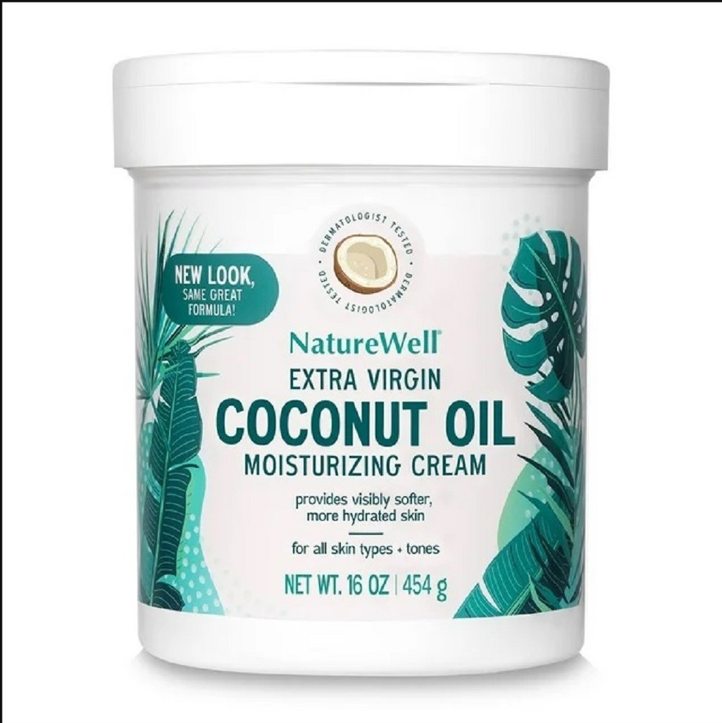 Naturewell Extra Virgin Coconut Oil Moisturizing Cream, 16 oz