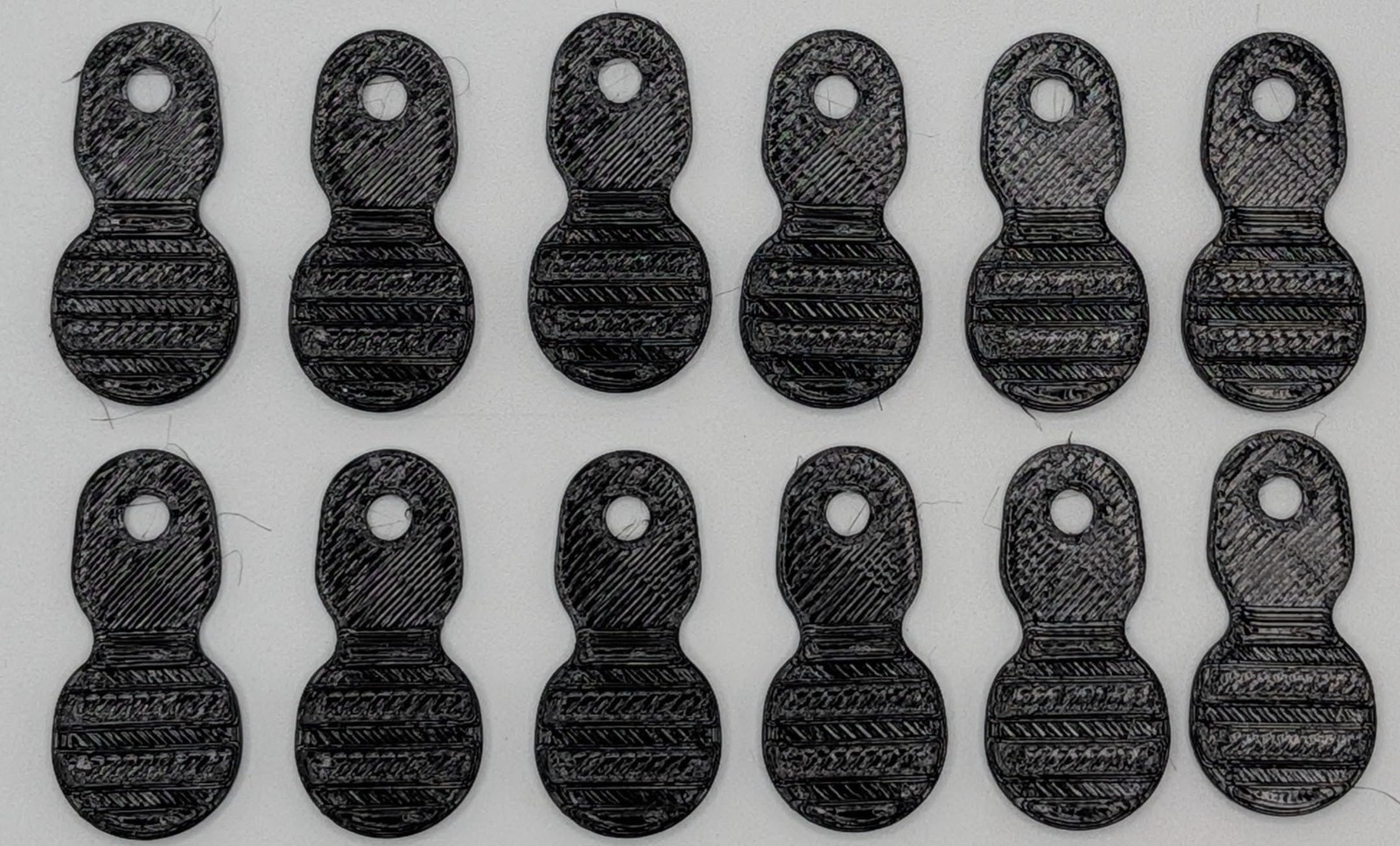Dillon Locator Pin Tabs, Flexible, Not Brittle, 12 Pack, (Black)