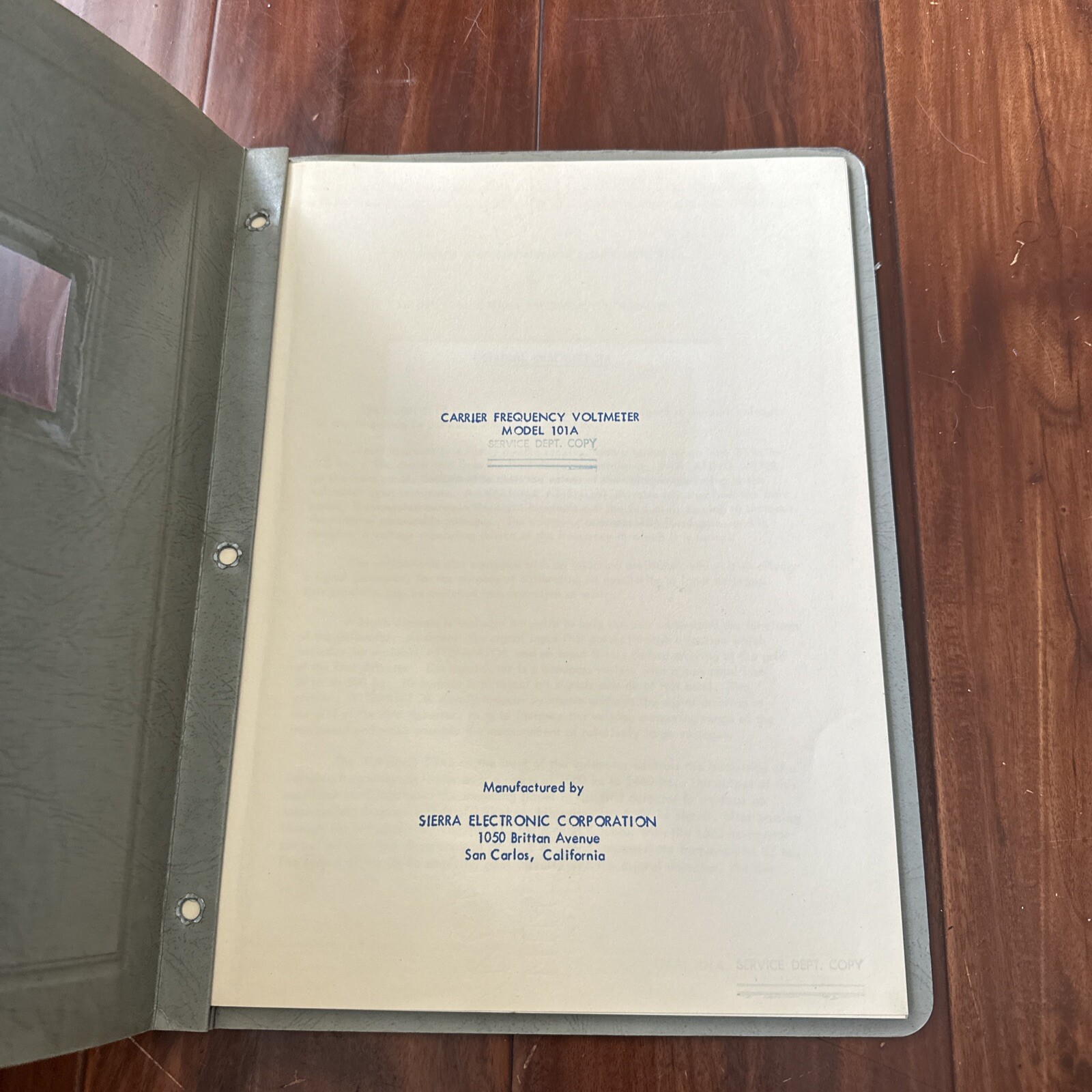 Sierra Electronic Model 101A Carrier Frequency Voltmeter Operating