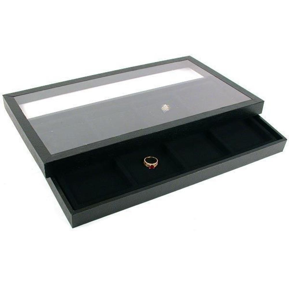 8 Slot Jewelry Display Insert & Acrylic Lid Travel Tray