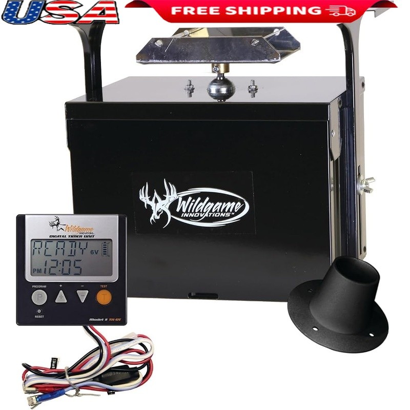 Digital Game Feeder Kit Adjustable Deer Feeder W/ Timer & Durable Design New
