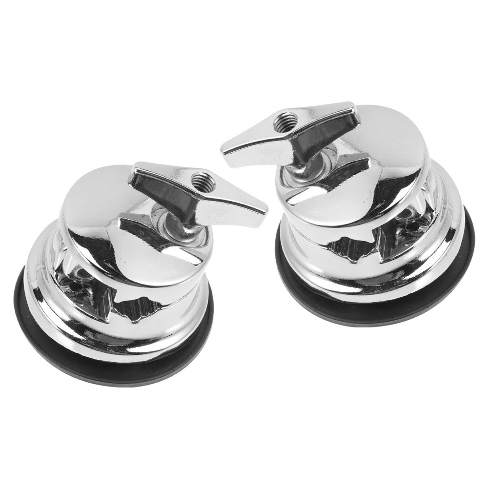 2Pcs Durable Zinc Alloy Drum Leg Mount Bracket Silver Bass Drum Stand Feet