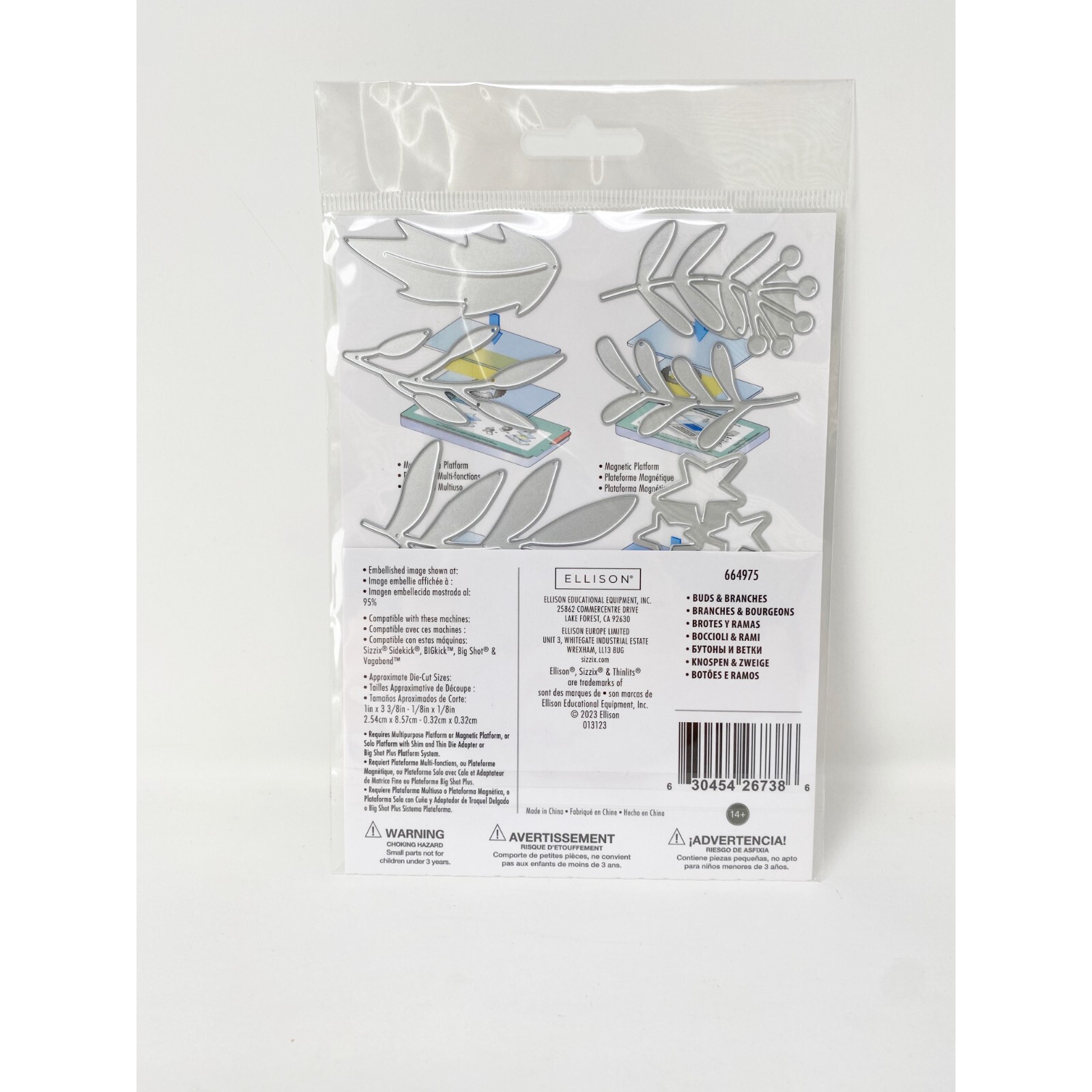 Sizzix Thinlits Buds & Branches Metal Cutting Dies Christmas Holiday 664975 NEW