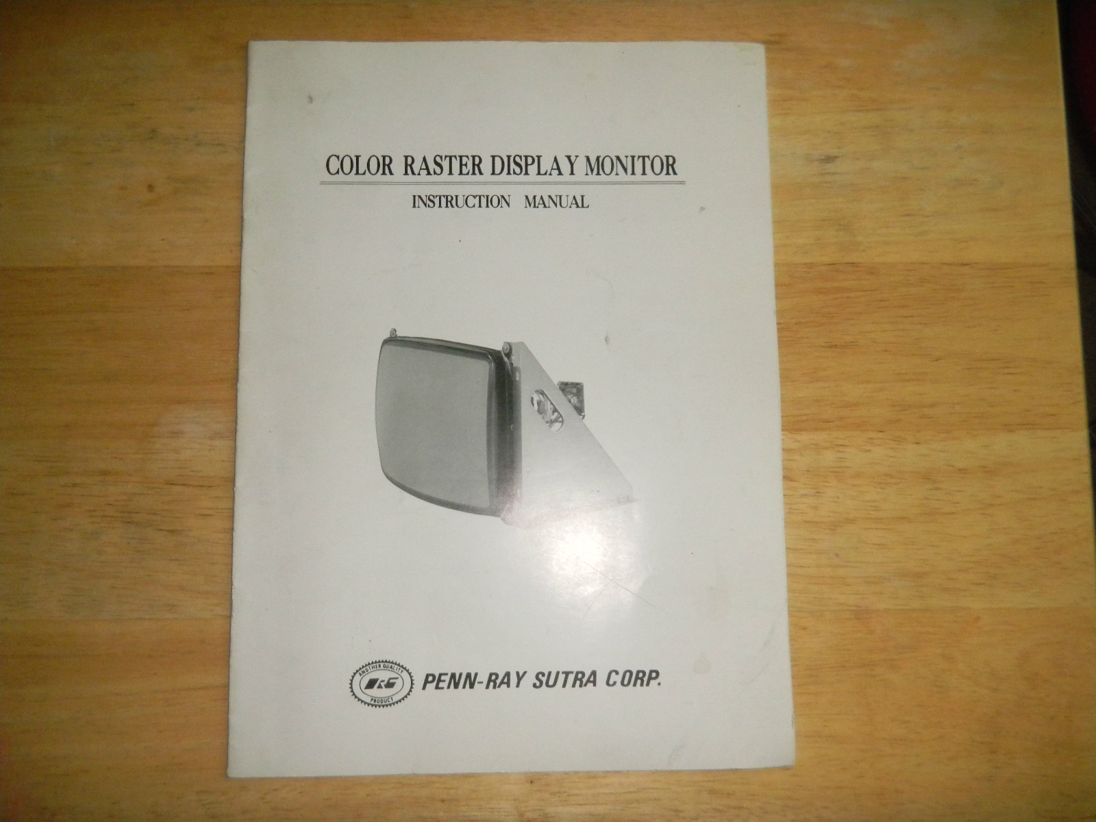 original factory vintage PENN- RAY SUTRA     ARCADE video GAME MONITOR MANUAL