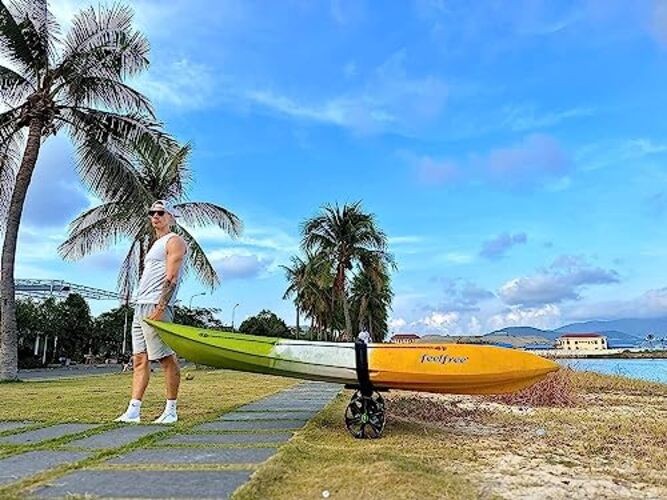 Ulticor Kayak Cart, Puncture-Free Wheels Assembles and Disassembles Within