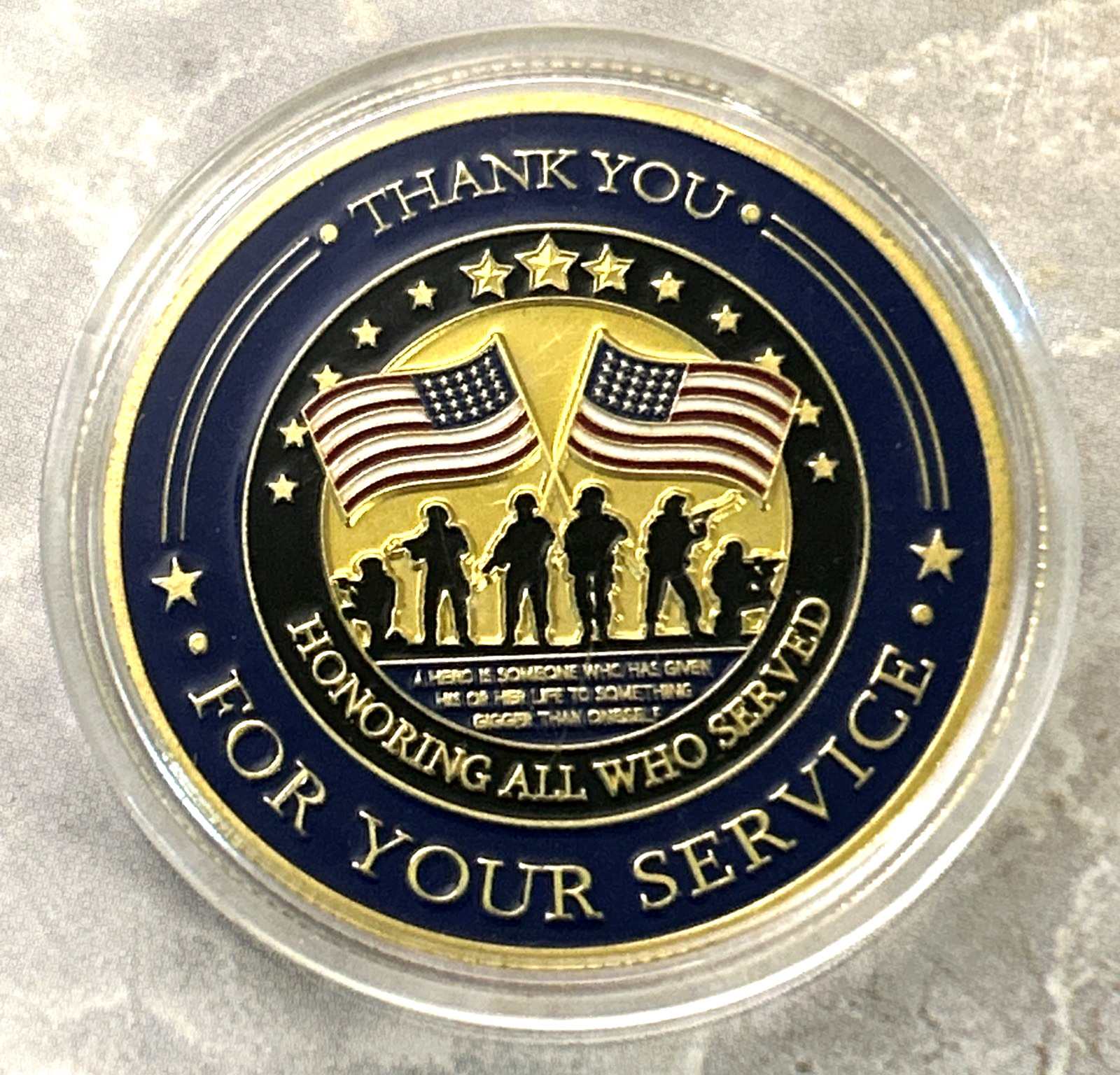10 PCS*  “Thank You Veteran for Your Service” Military Challenge Coin Honoring