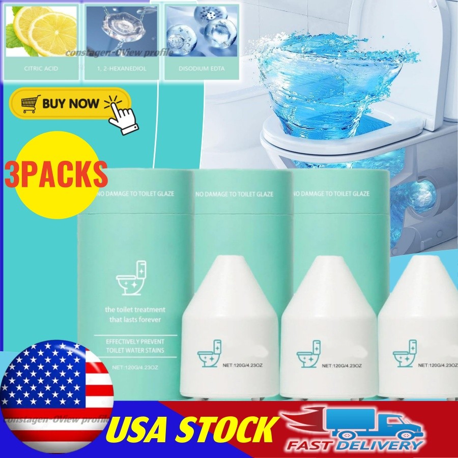 3X Crazy Clean Pro Toilet Bowl Cleaner, Crazy Clean Toilet Cleaner 120g (Sealed