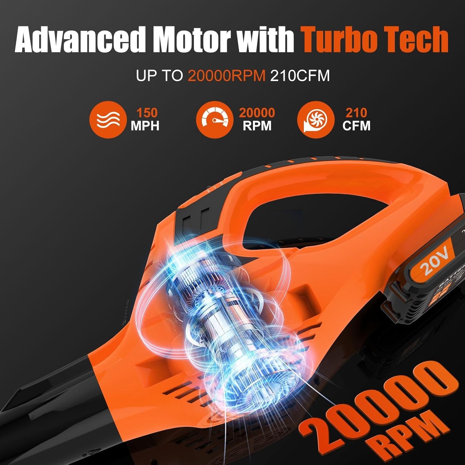 Handheld 21V Leaf Blower with Rechargeable Battery - Portable & Powerful Cleanup