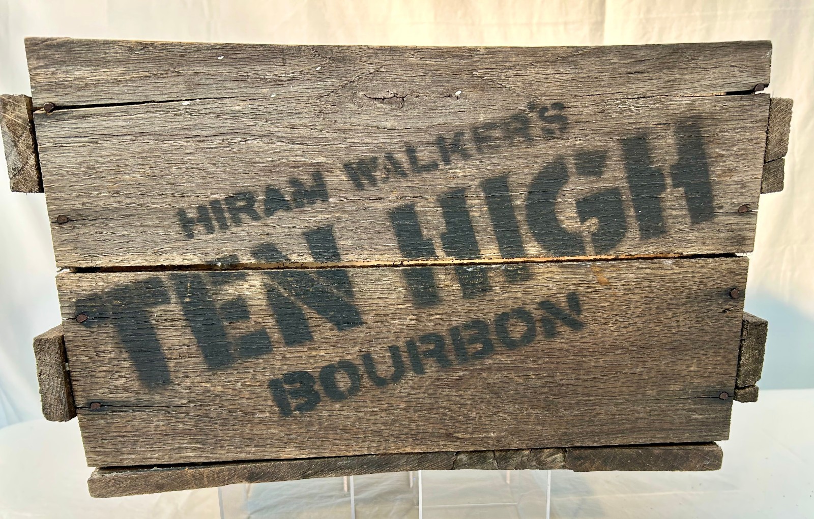 Hiram Walker's Ten High Bourbon Wooden Crate