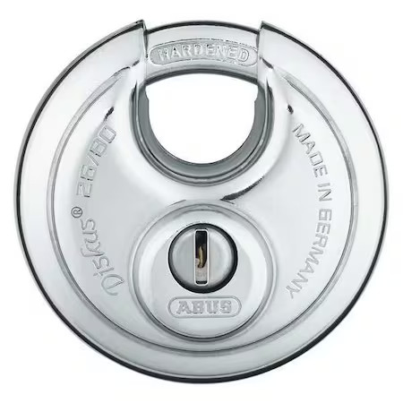 Abus 26/80 Ka Padlock, Keyed Alike, Partially Hidden Shackle, Disc Stainless