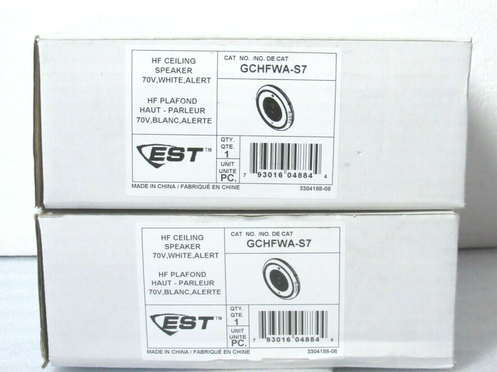[Lot of 2] Edwards EST GCHFWA-S7 High Fidelity Speaker “ALERT” Marking [CTOKT]