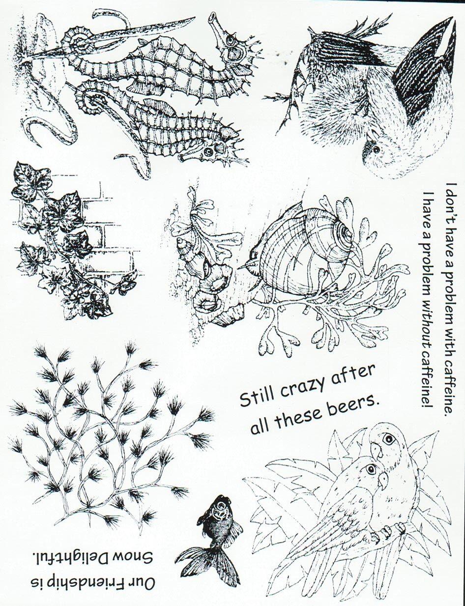 Unmounted Rubber Stamp Plate, Unmounted/Uncut Pink Rubber Stamps