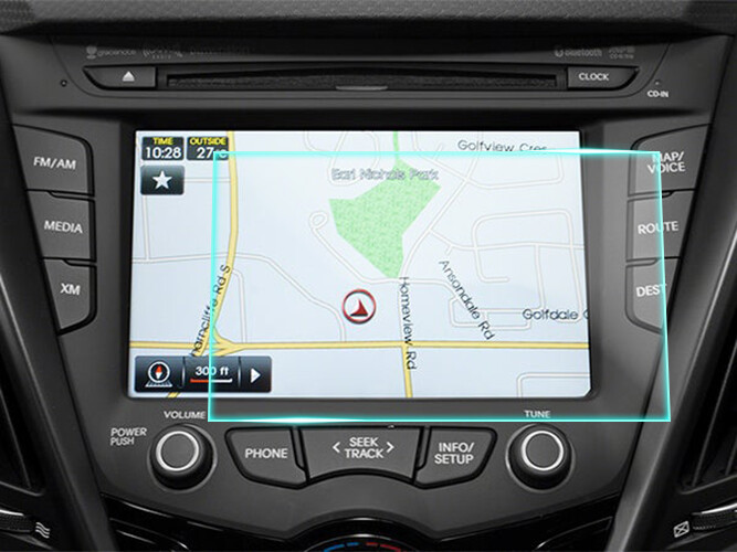 Crystal Clear Screen Protector for 2014 Hyundai Veloster Vehicle Navigation