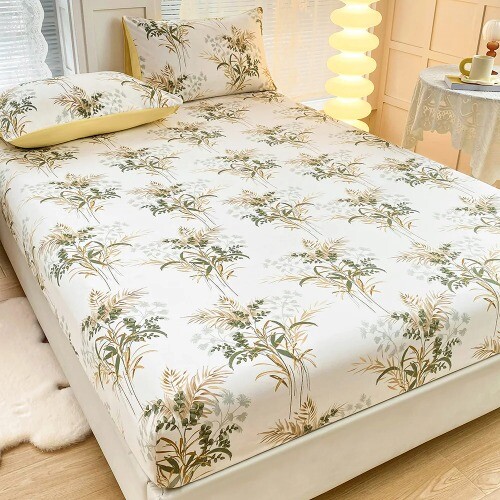 Home Textiles Soft Fitted Bed Sheet with Elastic Band Adjustable Mattress Cover
